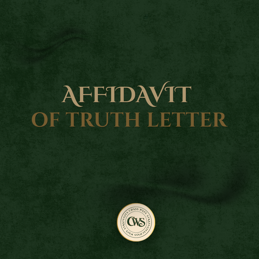 Affidavit of Truth Letter